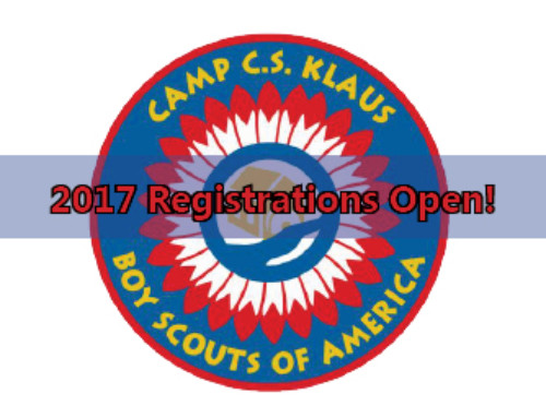 2017 Camp Reservations Open!
